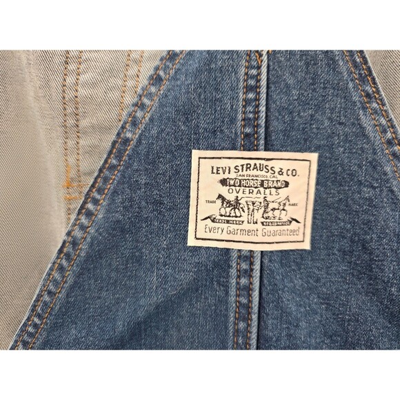 Levis Bib Overalls Vintage Style Womens 2-Horse Brand Denim Blue Jean Farmcore - Picture 4 of 16